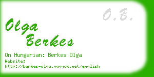 olga berkes business card